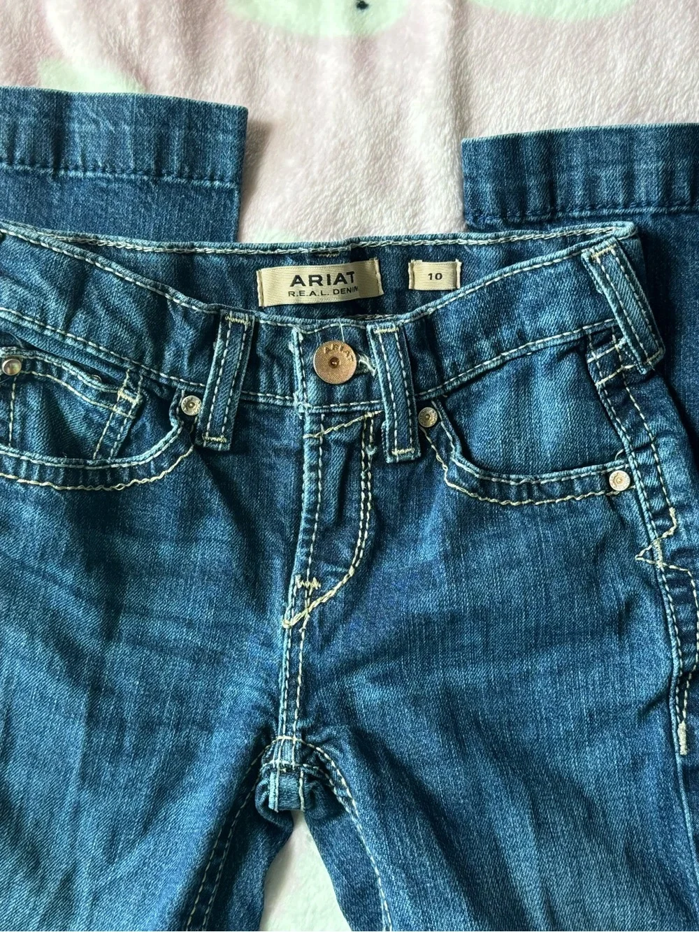 Ariat Jeans Girls Size 10 Stretch Boot Cut Youth Western Rodeo Listing A